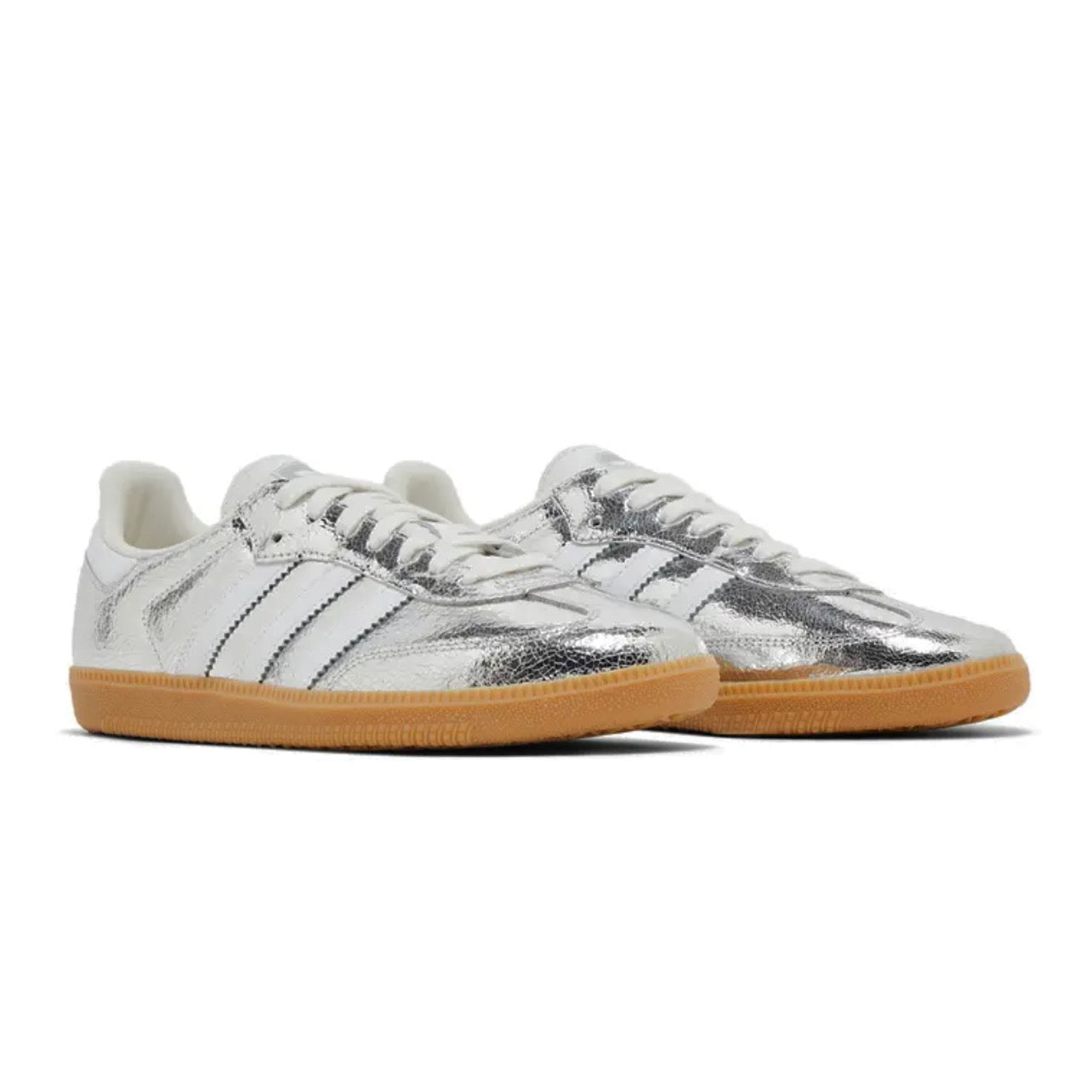 Adidas Samba OG "Silver Metallic Cracked Leather"