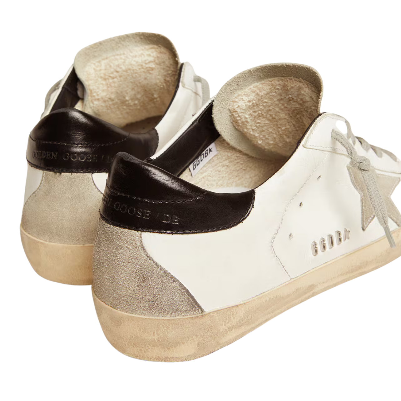 Golden Goose Women's Super-Star with black heel tab and metal stud lettering