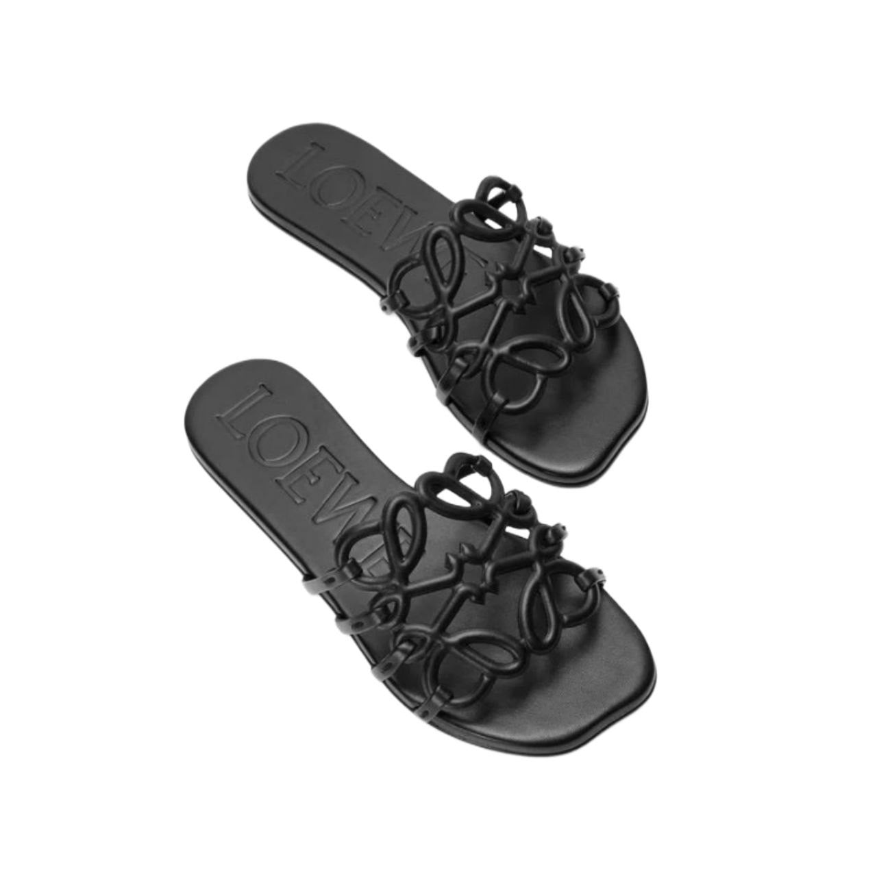 Loewe Petal Anagram slide in soft calfskin
