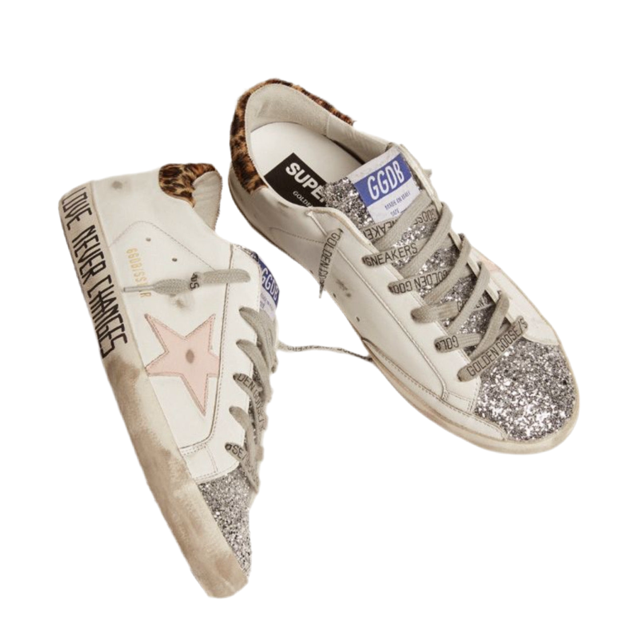 Golden Goose Lace-up flat-bottomed casual round-toed board (Women's)