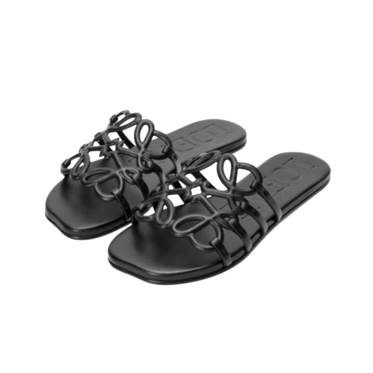 Loewe Petal Anagram slide in soft calfskin