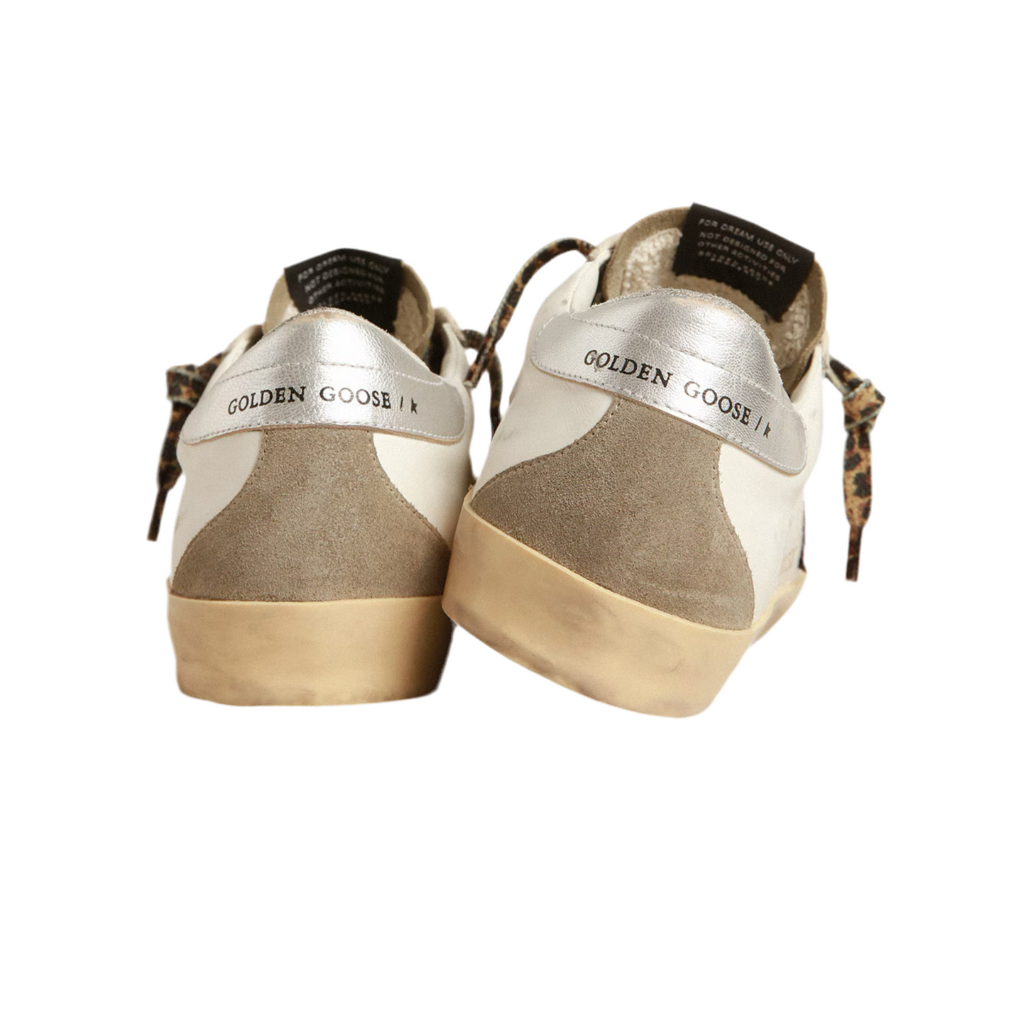 Golden Goose Super-Star with burgundy glitter star and silver heel tab
