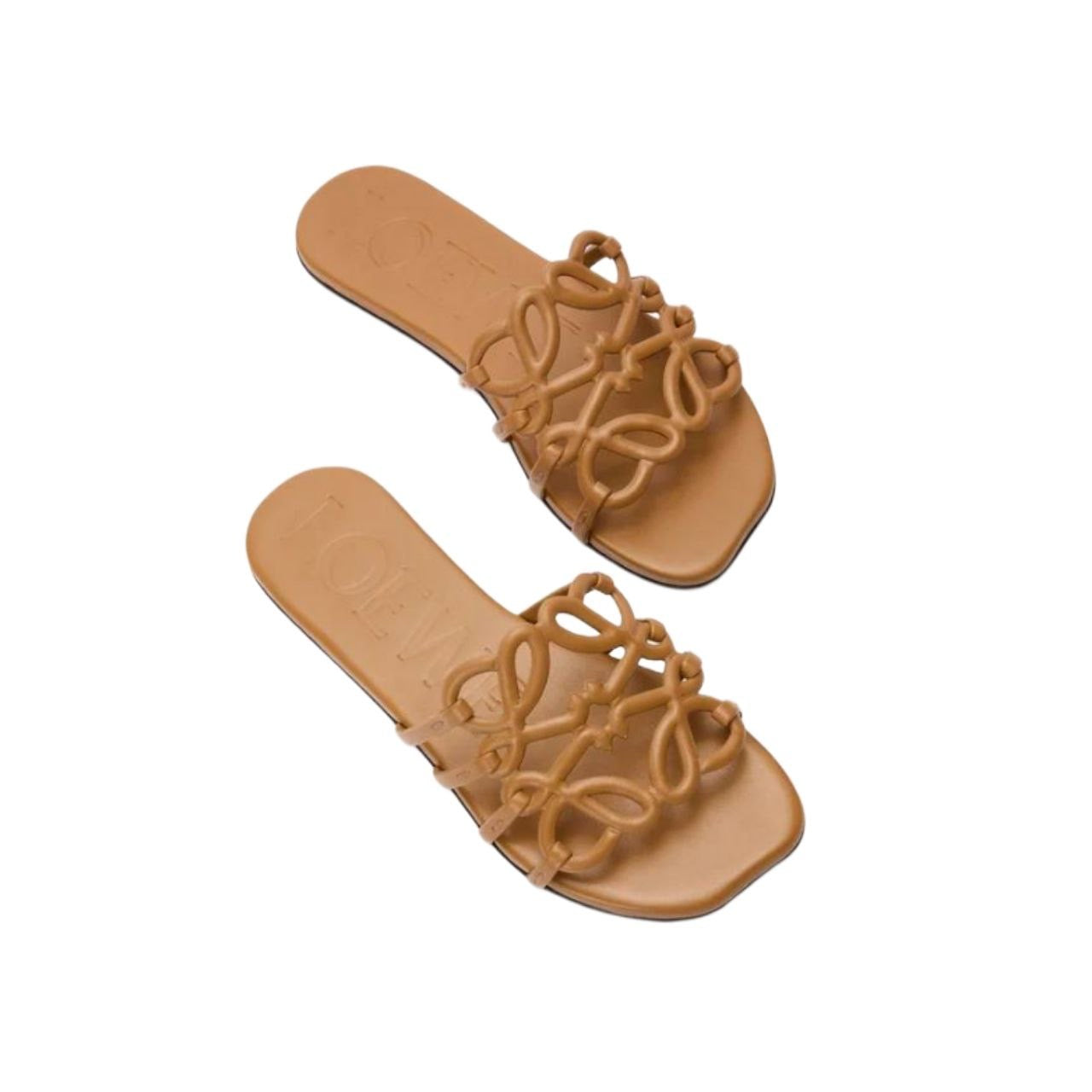 Loewe Petal Anagram slide in soft calfskin