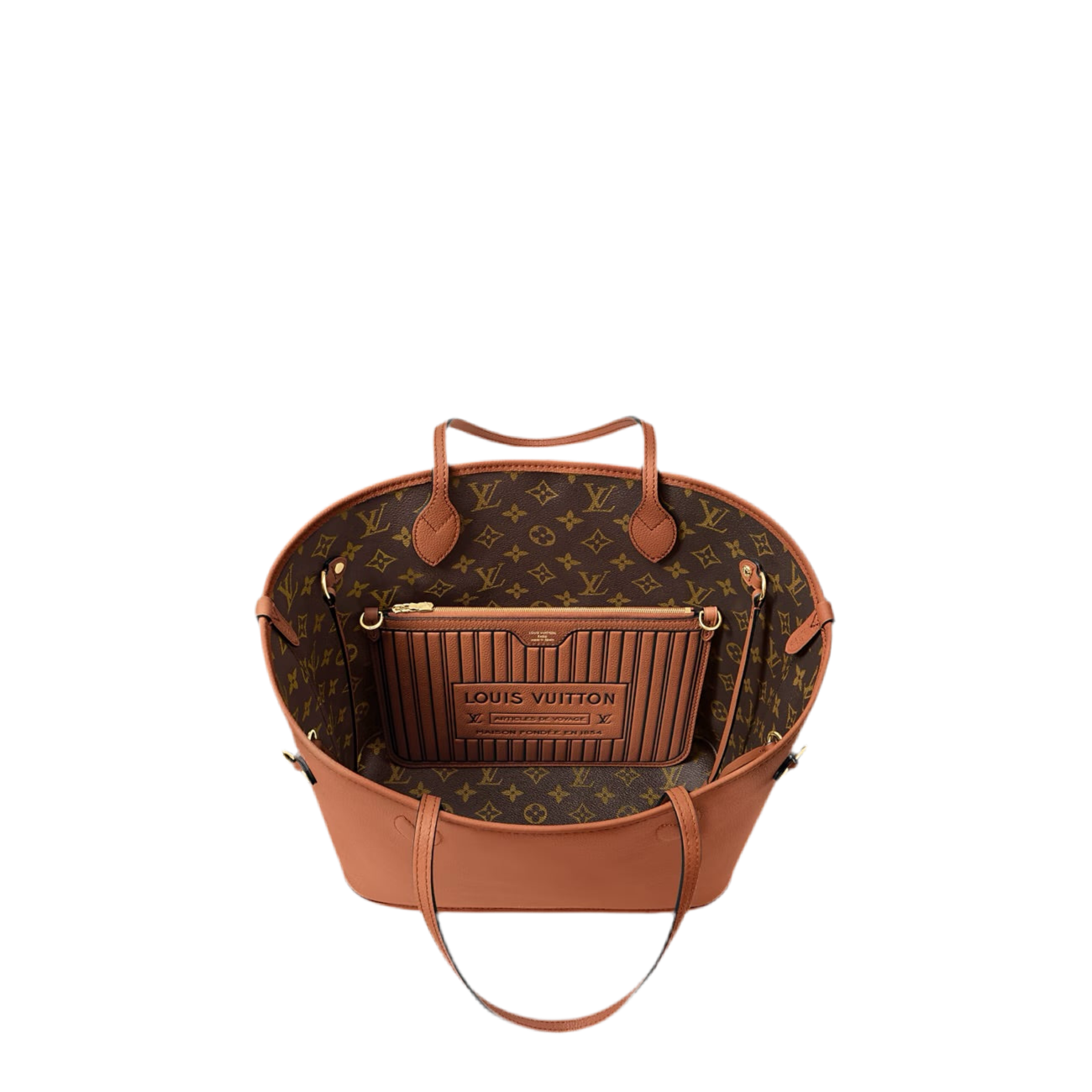 LOUIS VUITTON BAG Neverfull Inside Out MM Tan