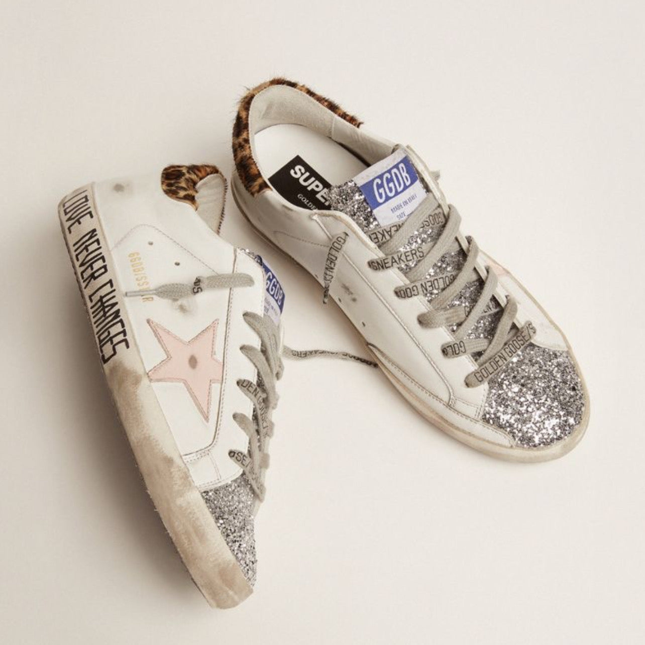 Golden Goose Lace-up flat-bottomed casual round-toed board (Women's)
