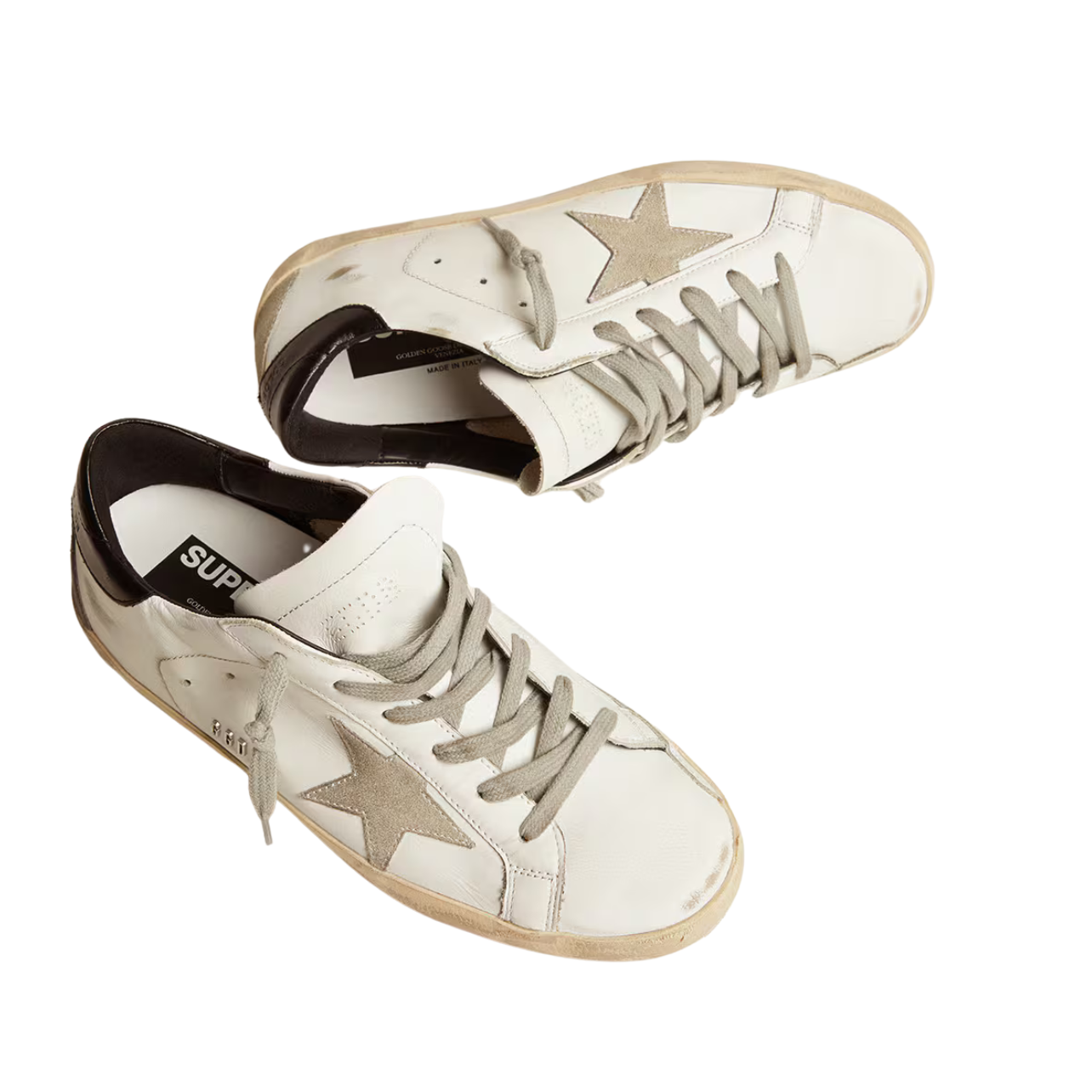 Golden Goose Women's Super-Star with black heel tab and metal stud lettering
