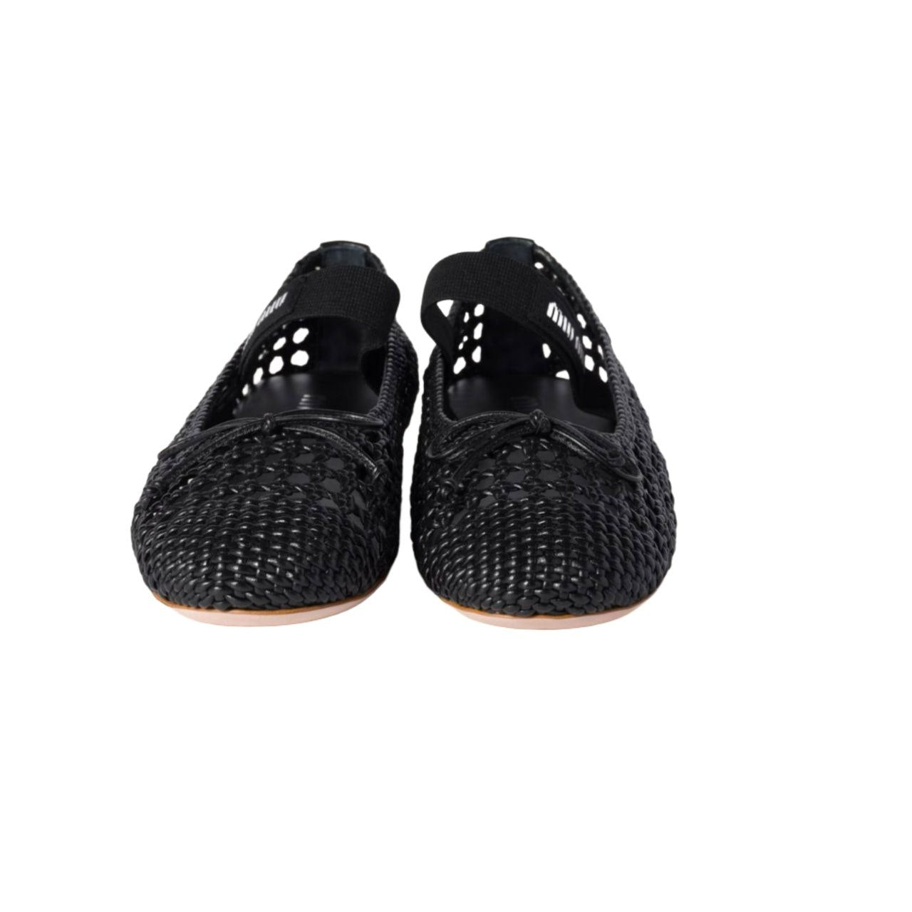 Miu miu Woven nappa leather ballerinas