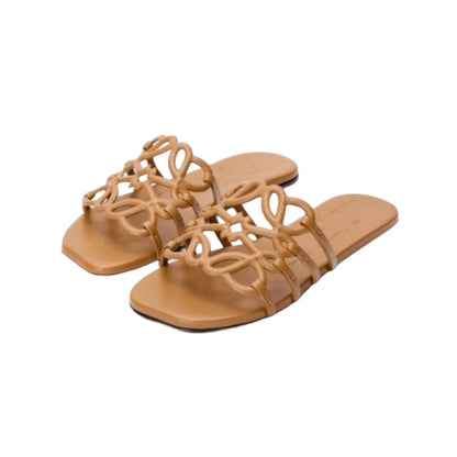 Loewe Petal Anagram slide in soft calfskin