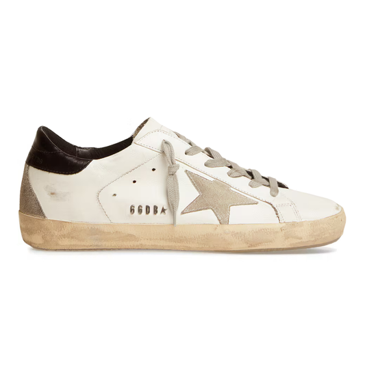 Golden Goose Women's Super-Star with black heel tab and metal stud lettering