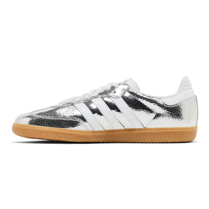Adidas Samba OG "Silver Metallic Cracked Leather"