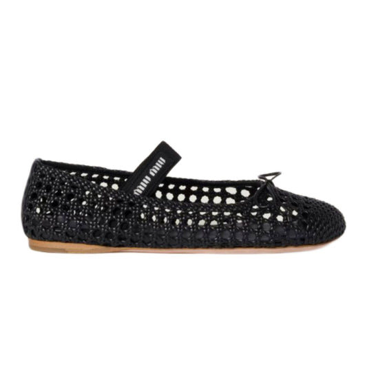 Miu miu Woven nappa leather ballerinas